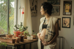 Manto para dar a luz, roupa do parto, feita sob medida para Karla Keiko, slow fashion bordado a mão