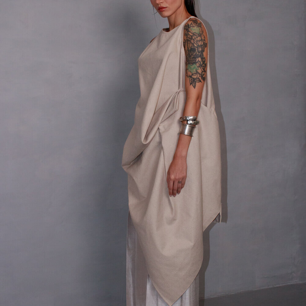 VESTIDO-CANGURU-(2) luan valloto, slow fashion , tecido reciclado, sustentável, vestido canguru.